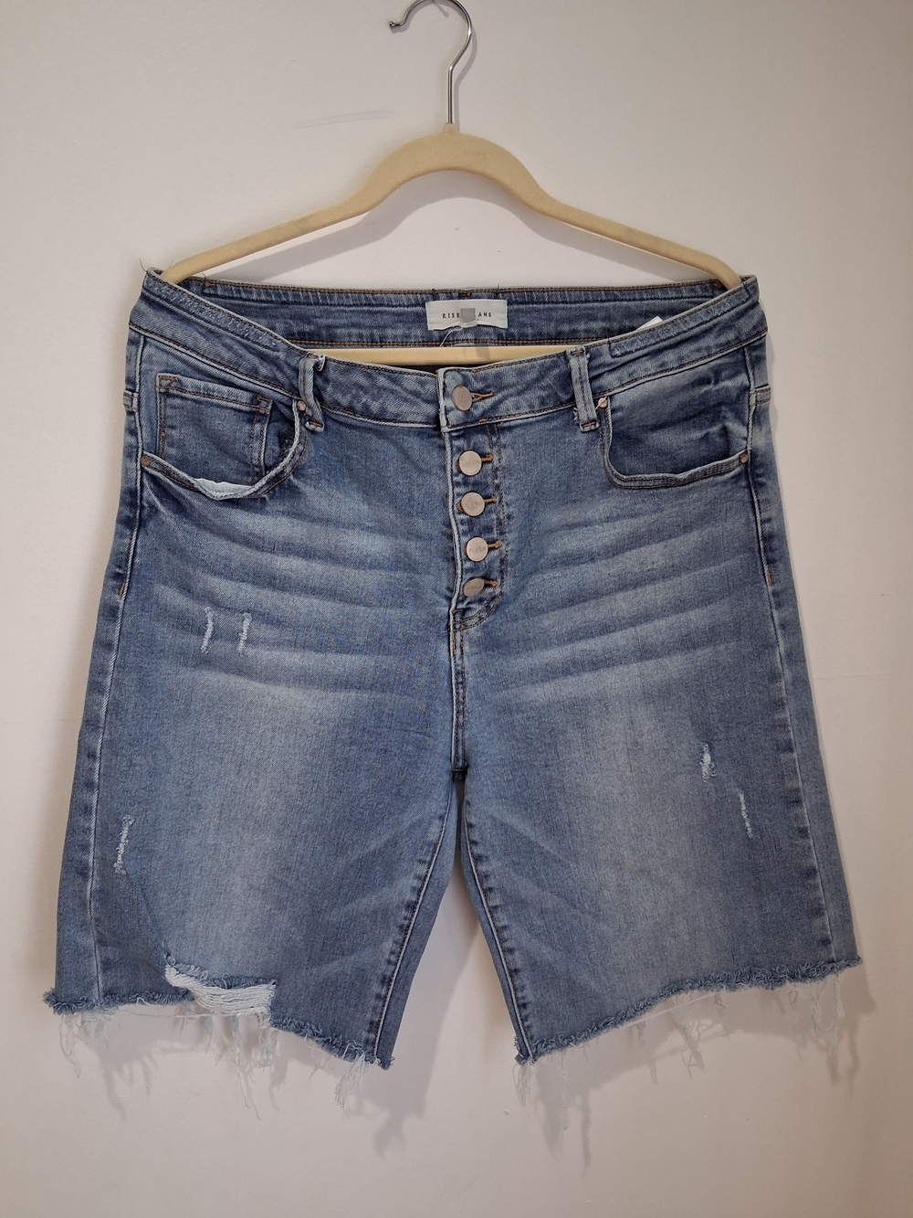 Risen High Rise Denim Shorts- 1XL